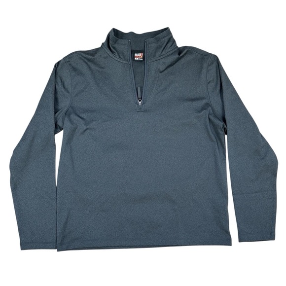 32 Degrees Heat Jacket Men's Large Gray  1/4 Zip Long Sleeve Micro-Fleece - Picture 1 of 10